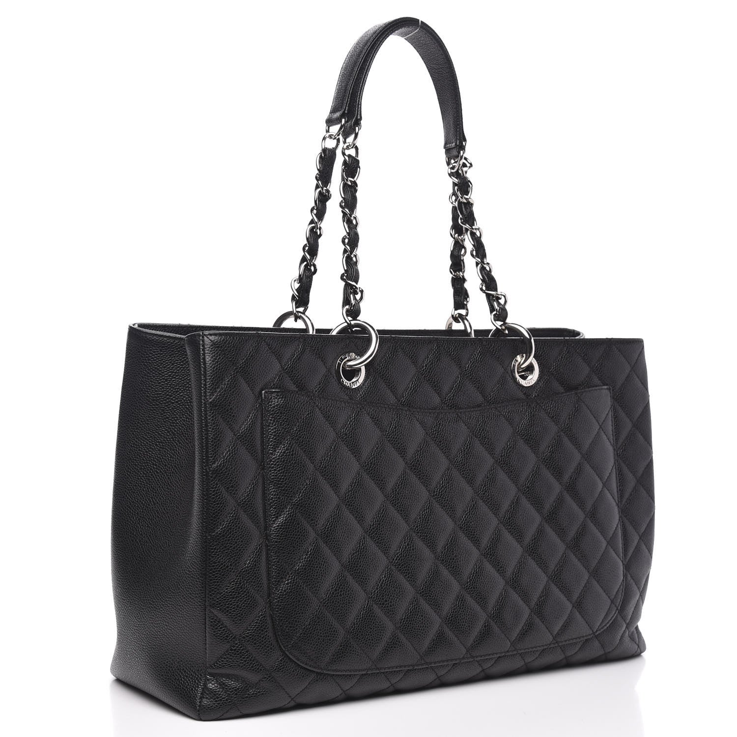 Chanel Caviar Quilted XL Grand Shopping Tote GST Black 3 of 12