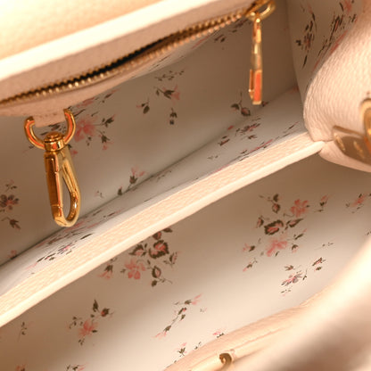 Louis Vuitton Taurillon Bloom Capucines BB Powder Beige 5 of 9