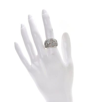 Chanel 18K White Gold Diamond World Map Ring 56 7.5 2 of 6