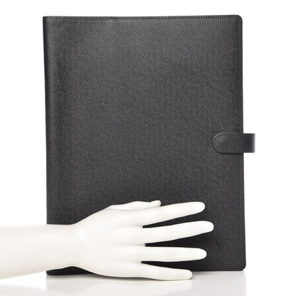 Louis Vuitton Taiga Cover Bloc A4 Agenda Black 2 of 9