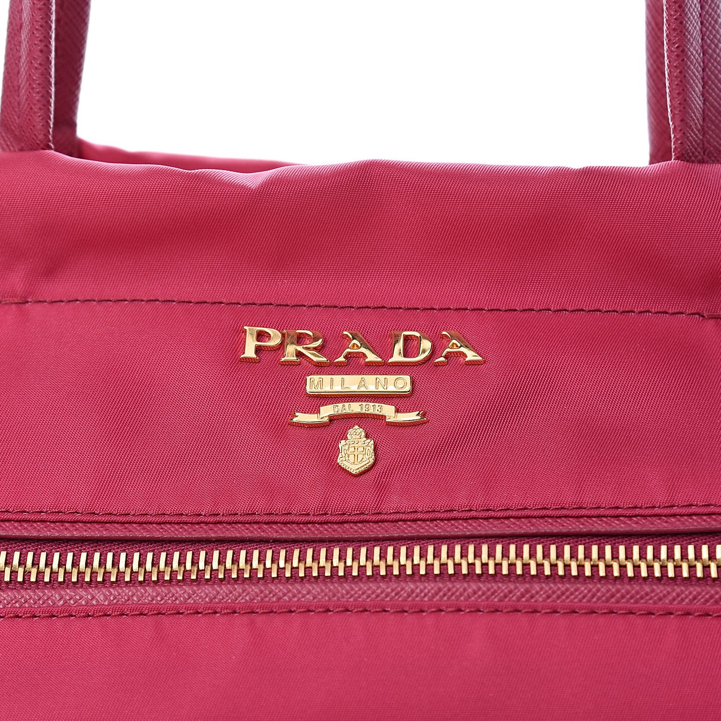Saffiano Tessuto Nylon Shopping Satchel Ibisco