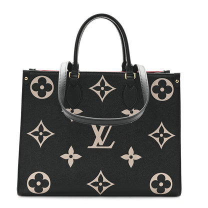 Louis Vuitton Empreinte Monogram Giant Onthego MM Black Beige 1 of 9
