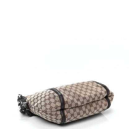 Gucci Monogram Medium Techno Horsebit Hobo Brown 4 of 10