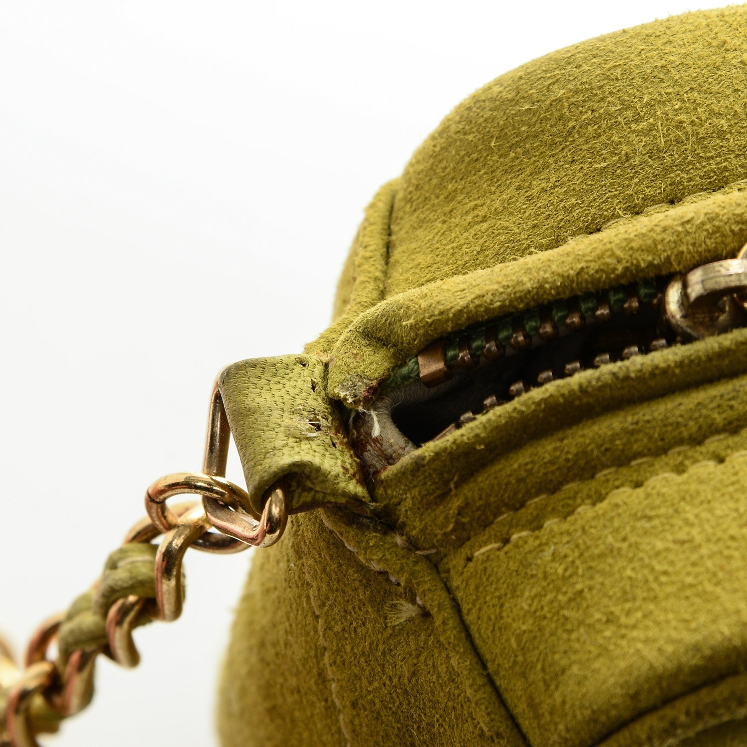 Chanel Suede Tassel Camera Case Chartreuse 9 of 9