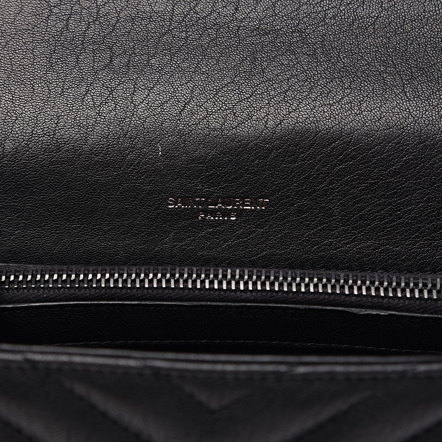 Saint Laurent Sheepskin Matelasse Chevron Monogram Medium College Bag Black 6 of 12