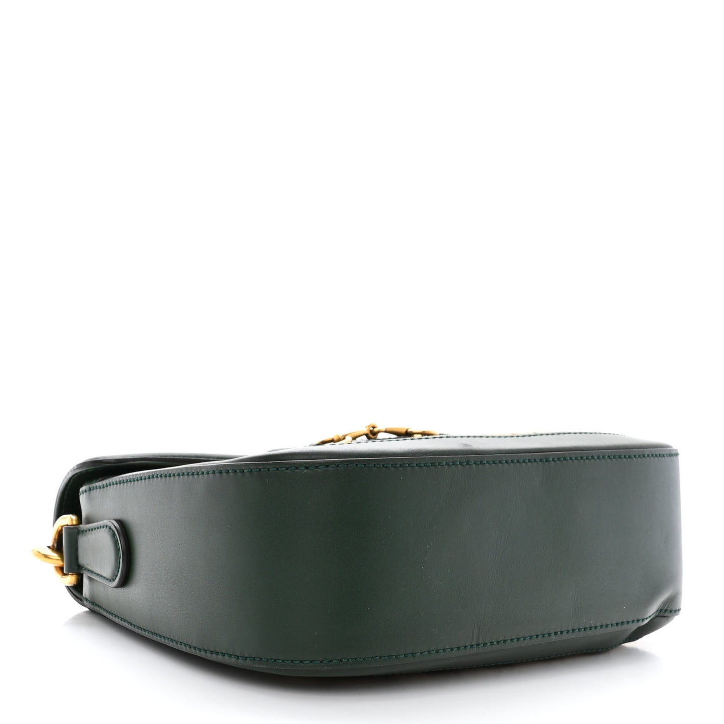 Monogram Calfskin Medium Lady Web Shoulder Bag Beige Green