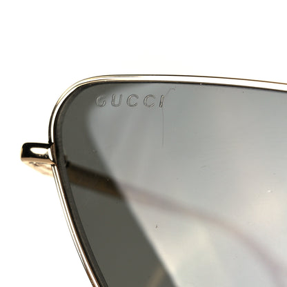 Gucci Rectangular Sunglasses GG0538S Gold Black 7 of 8