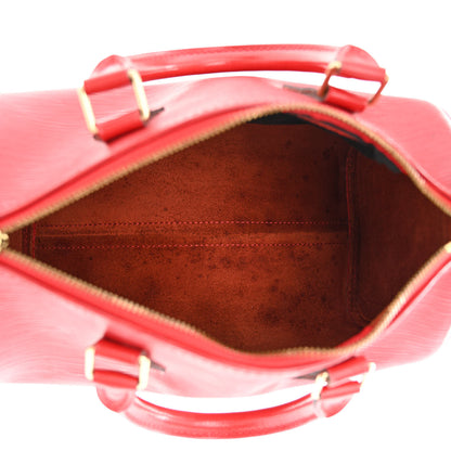Louis Vuitton Epi Speedy 25 Castillan Red 5 of 12
