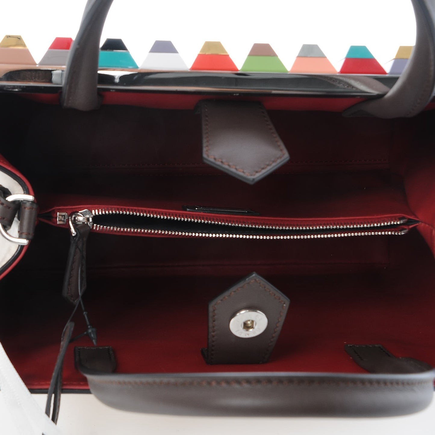 Vitello Baltico Dolce Studded Petite 2Jours Tote Camelia Moresco Multicolor