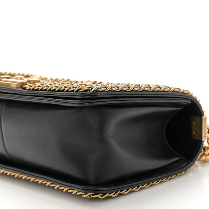 Chanel Snakeskin Medium Chain Around Boy Flap Copper 10 of 11
