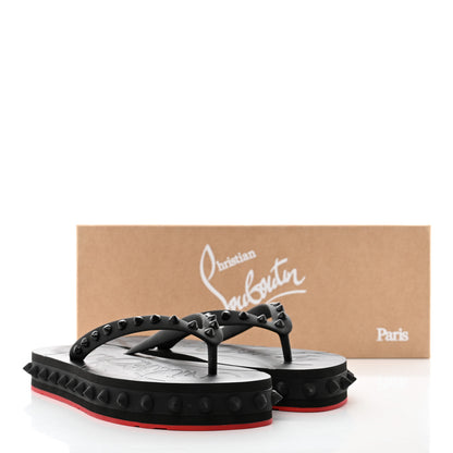 Christian Louboutin Rubber Spike Loubi Flip Flip Platform Sandals 36 Black 8 of 8