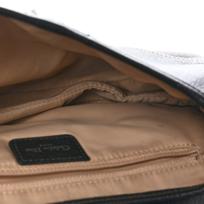 Christian Dior Shiny Goatskin Saddle Bag Black 5 of 12