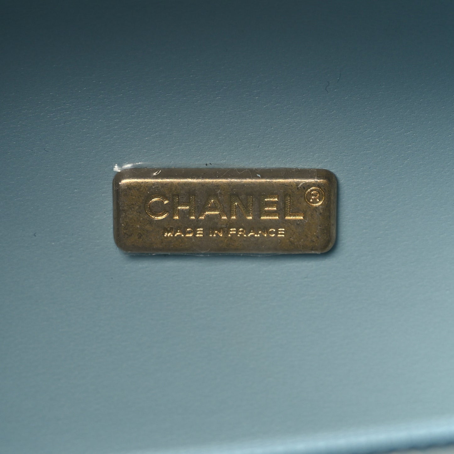 Lambskin Quilted Small CC Bubble Vanity Case Light Blue