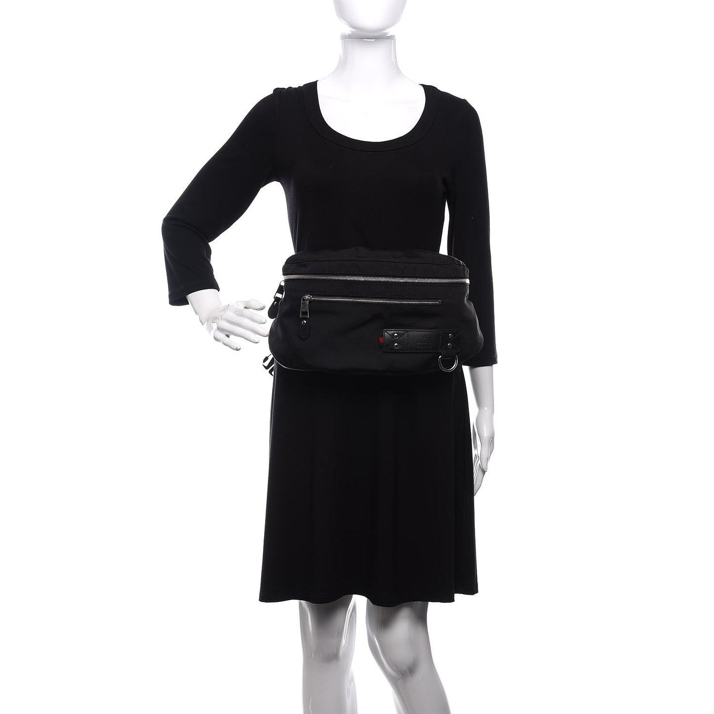 Nylon Web Belt Bag Black