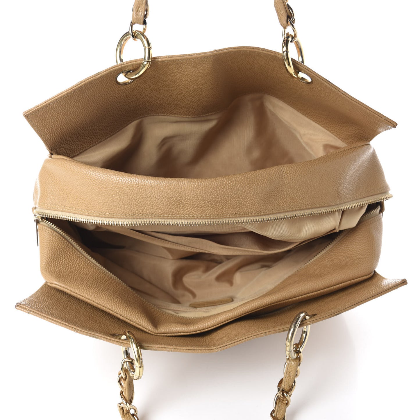 Caviar Quilted Grand Timeless Tote GTT Beige