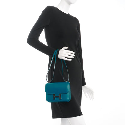 Hermes Tadelakt Constance 18 Bleu Izmir 2 of 14