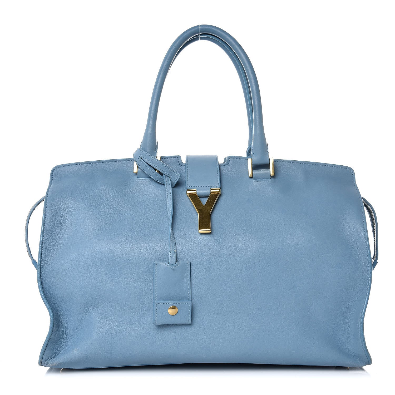 Saint Laurent Calfskin Medium Classic Y Cabas Blue Glacier 1 of 18