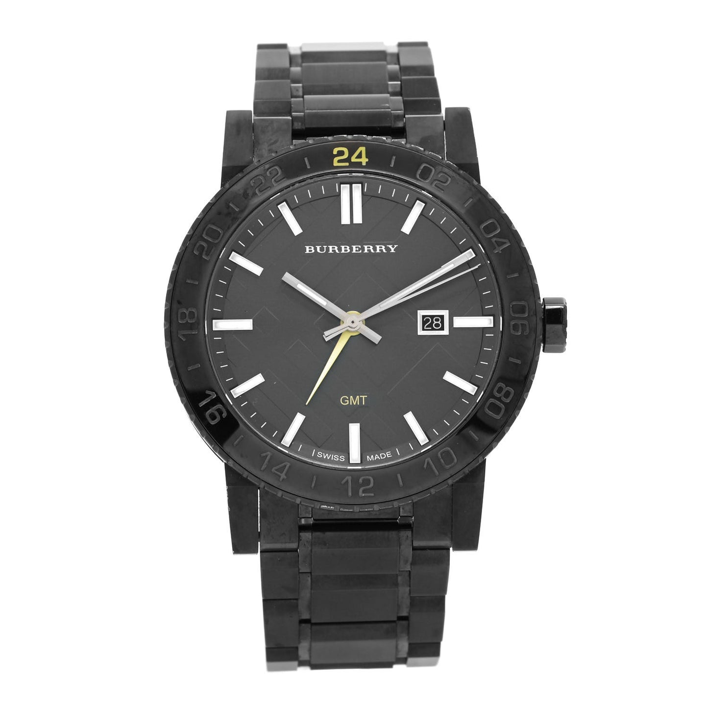 PVD Stainless Steel 43mm GMT The City Quartz Watch Black BU9340
