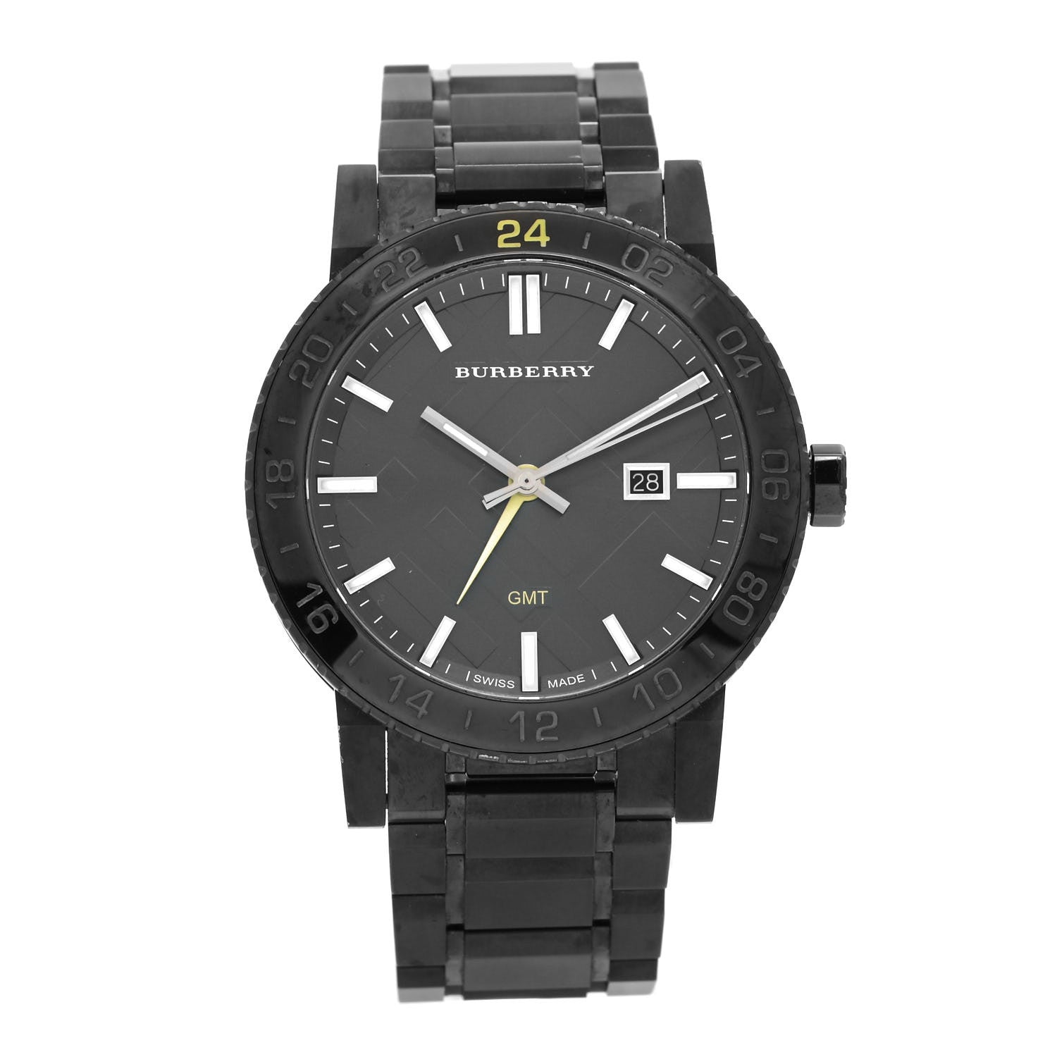 Burberry PVD Stainless Steel 43mm GMT The City Quartz Watch Black BU9340 1 of 5