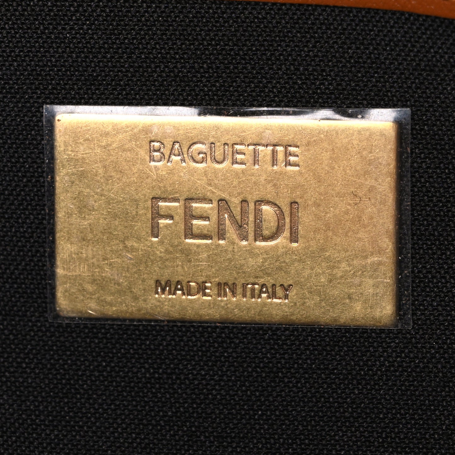 Nappa FF 1974 Embossed Baguette Brandy