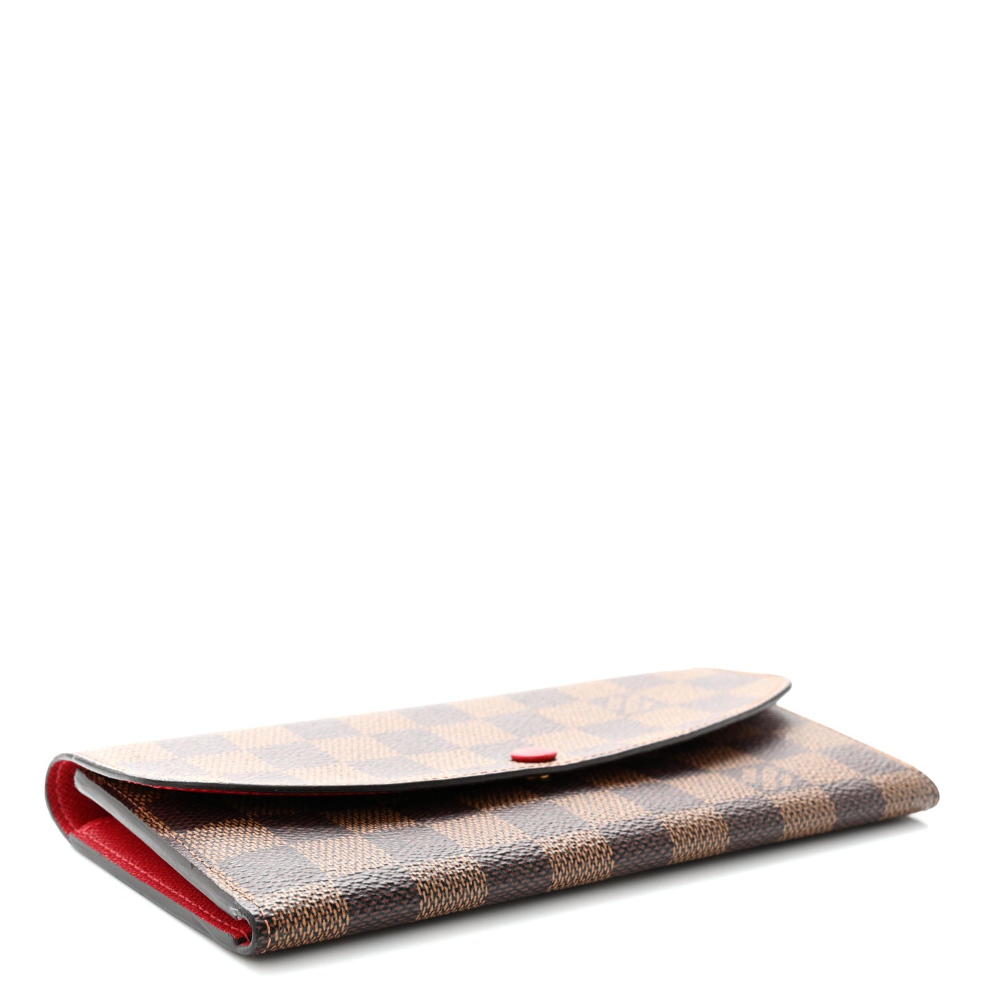 Damier Ebene Emilie Wallet Red