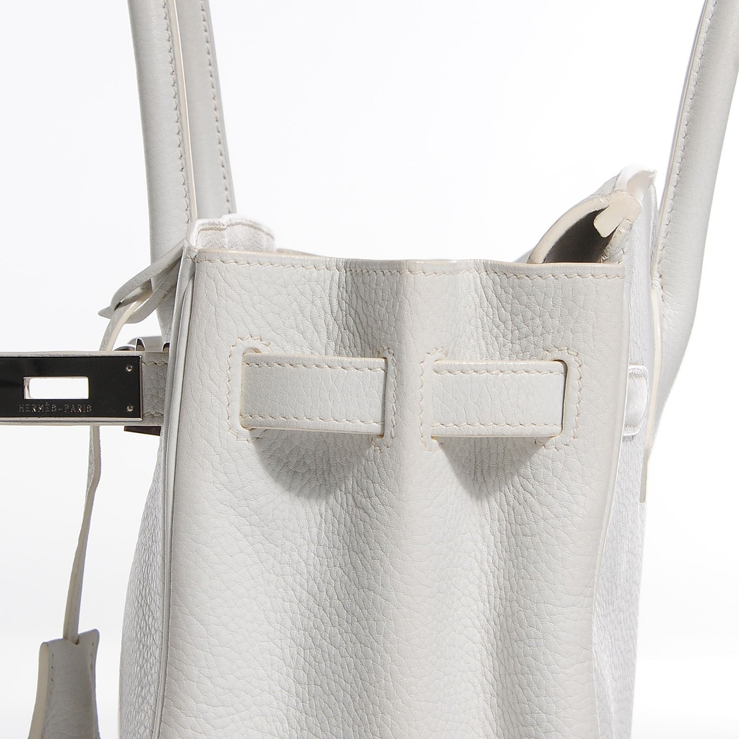 Hermes Taurillon Clemence Birkin 30 White 28 of 28