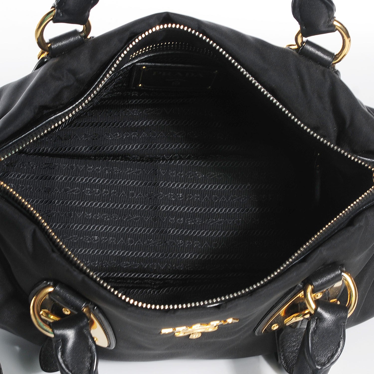 Prada Tessuto Soft Calf Tote Nero Black 5 of 10