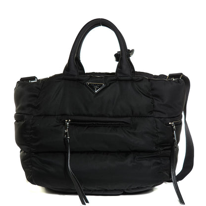 Prada Tessuto Nylon Bomber Tote Nero Black 1 of 18