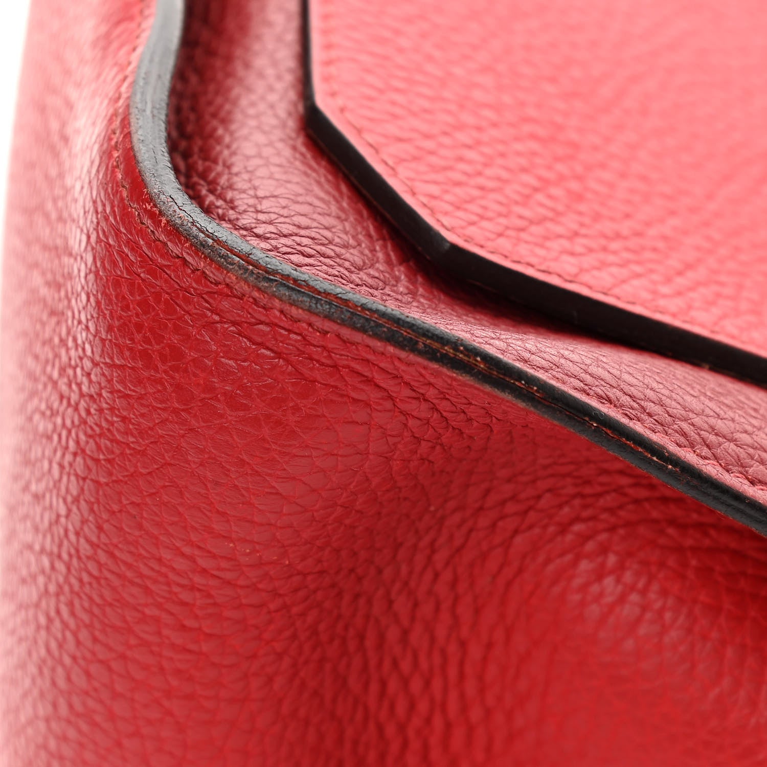 Hermes Taurillon Clemence Bi-Color Jypsiere 31 Rouge Casaque Rouge H 11 of 14