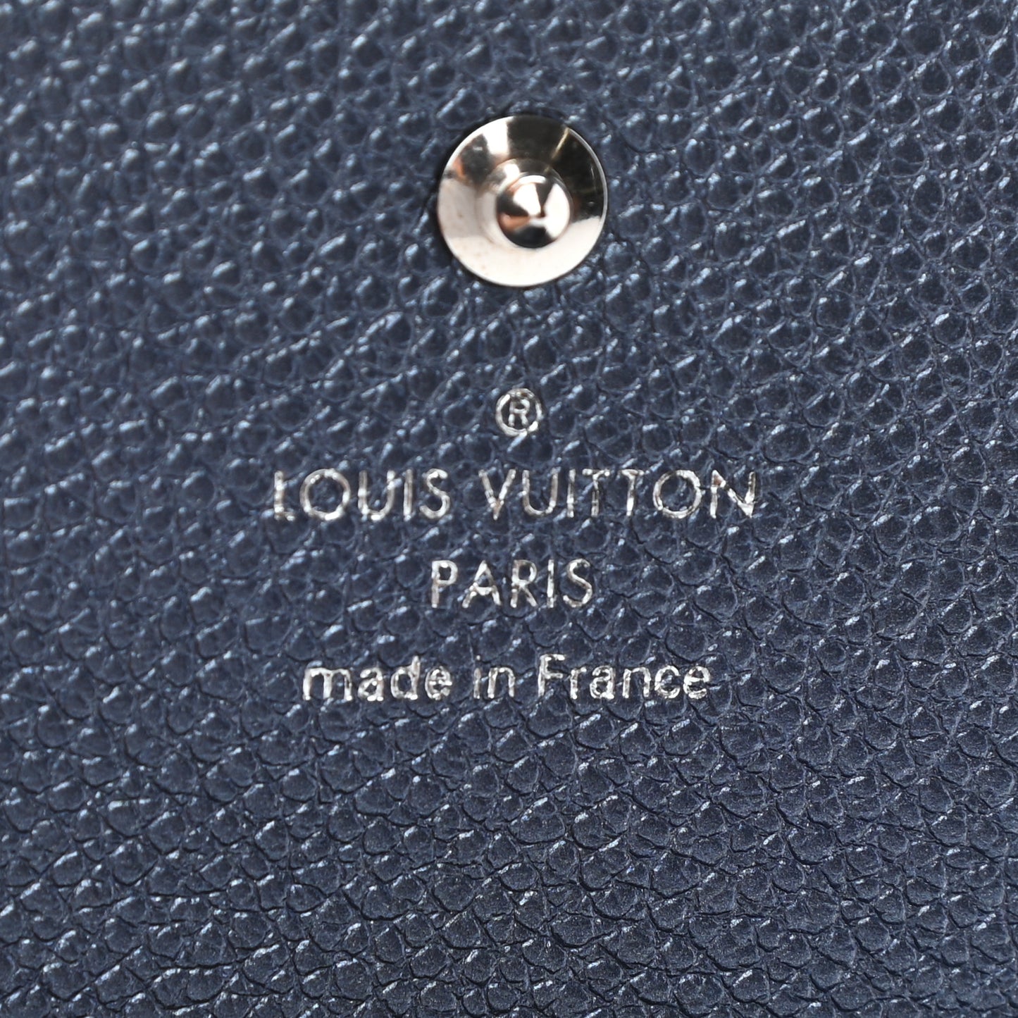 Metallic Monogram Business Card Holder Navy Nacre