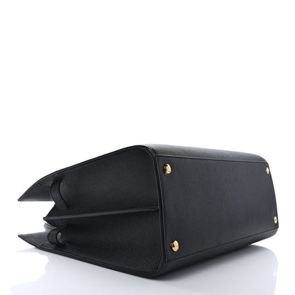 Burberry Grainy Calfskin Medium Title Bag Black 4 of 8