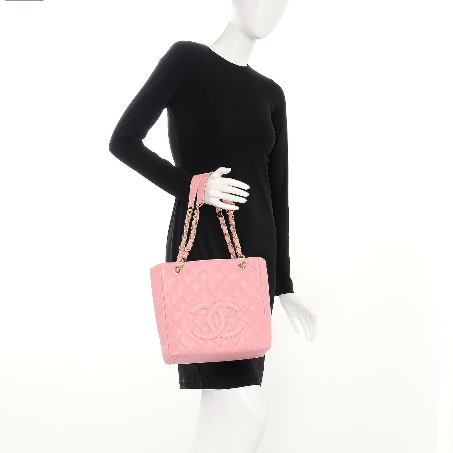 Caviar Petit Shopping Tote PST Pink
