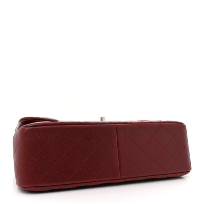 Chanel Caviar Quilted Jumbo Double Flap Dark Red 4 of 12