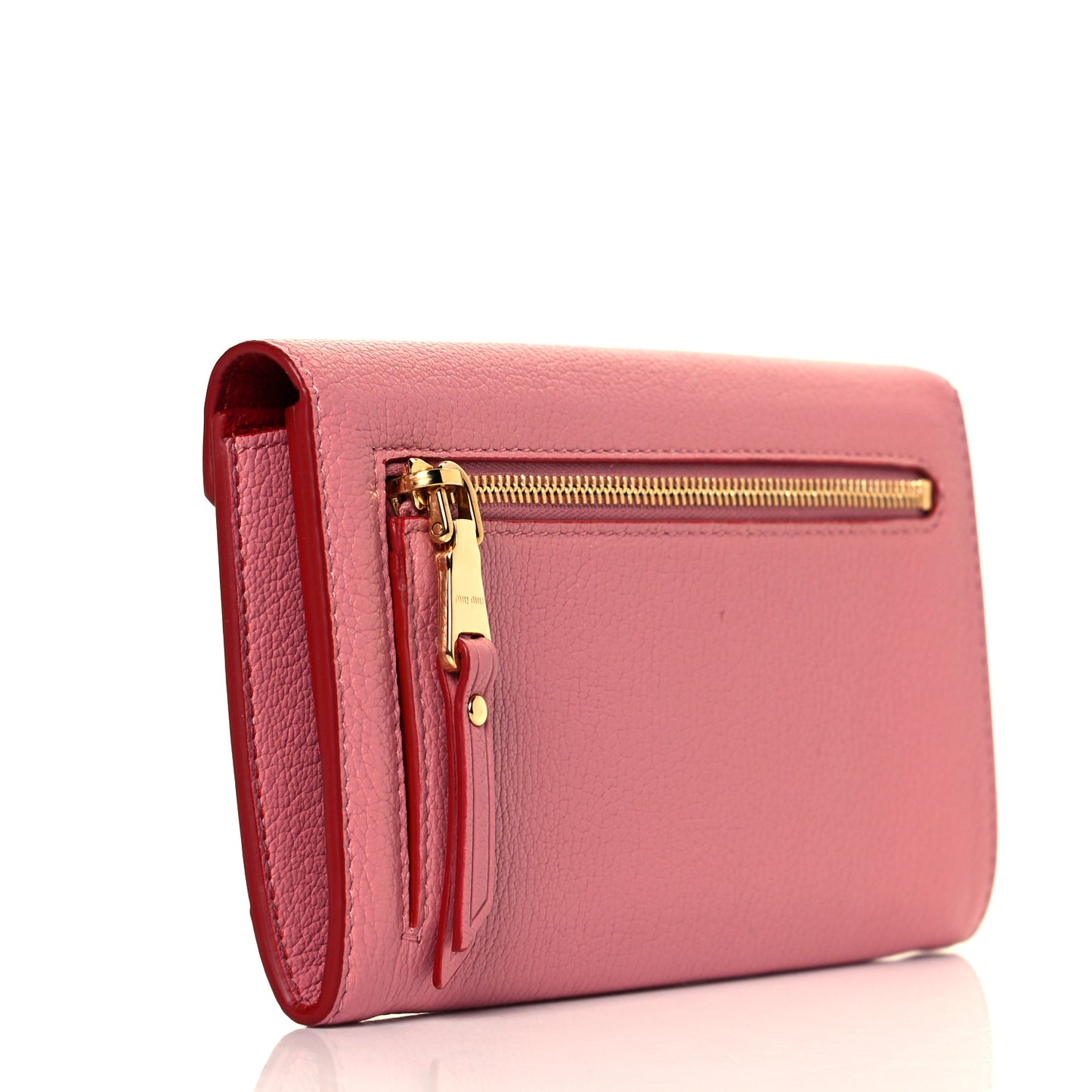 Goatskin Madras Love Envelope Wallet Rosa