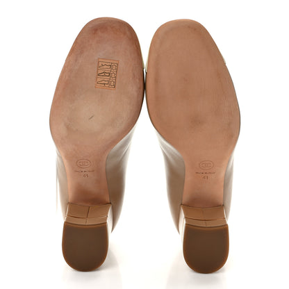 Chanel Lambskin Patent Cap Toe Pumps 41 Beige White 6 of 9