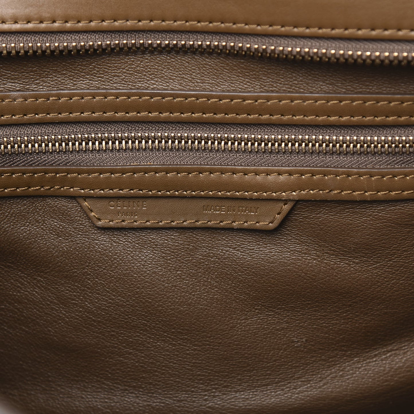 Natural Canvas Smooth Calfskin Mini Luggage Brown