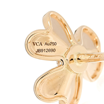 Van Cleef & Arpels 18K Yellow Gold Diamond Mini Frivole Earrings 4 of 4
