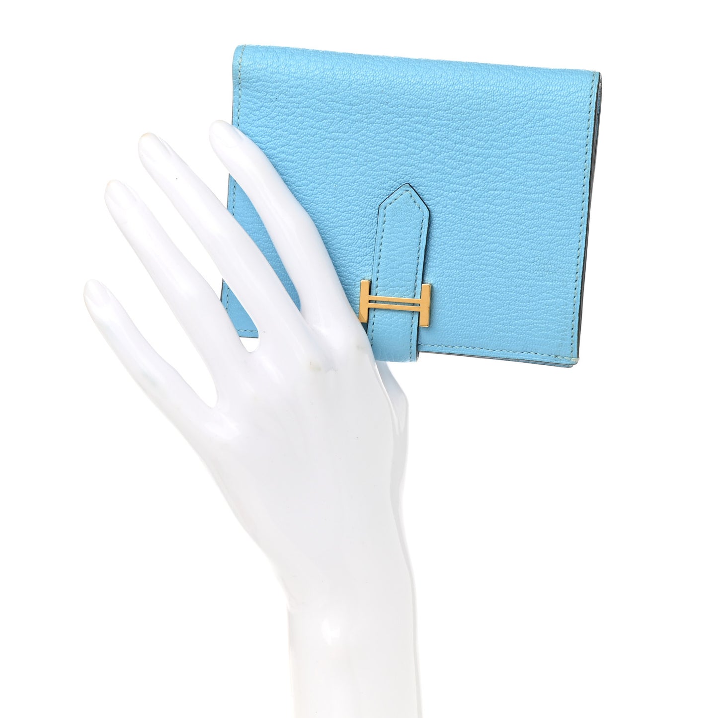 Chevre Mysore Bearn Compact Wallet Celeste