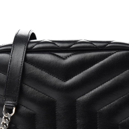 Saint Laurent Calfskin Y Quilted Monogram Small Loulou Bowling Bag Black 10 of 10