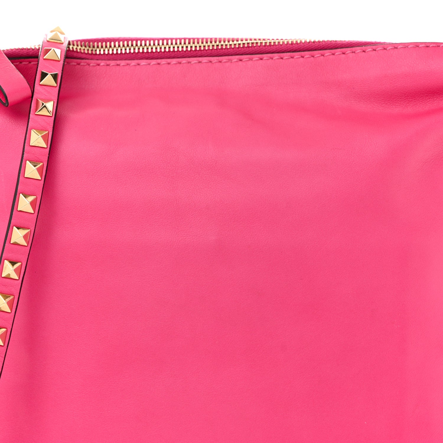 Valentino Garavani Vitello Small Rockstud Hobo Pop Fuxia 7 of 9