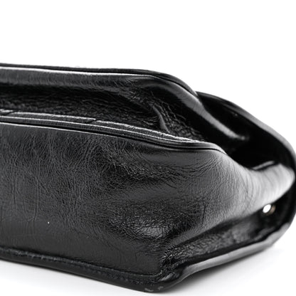 Saint Laurent Crinkled Calfskin Matelasse Monogram Baby Niki Chain Satchel Black 10 of 12