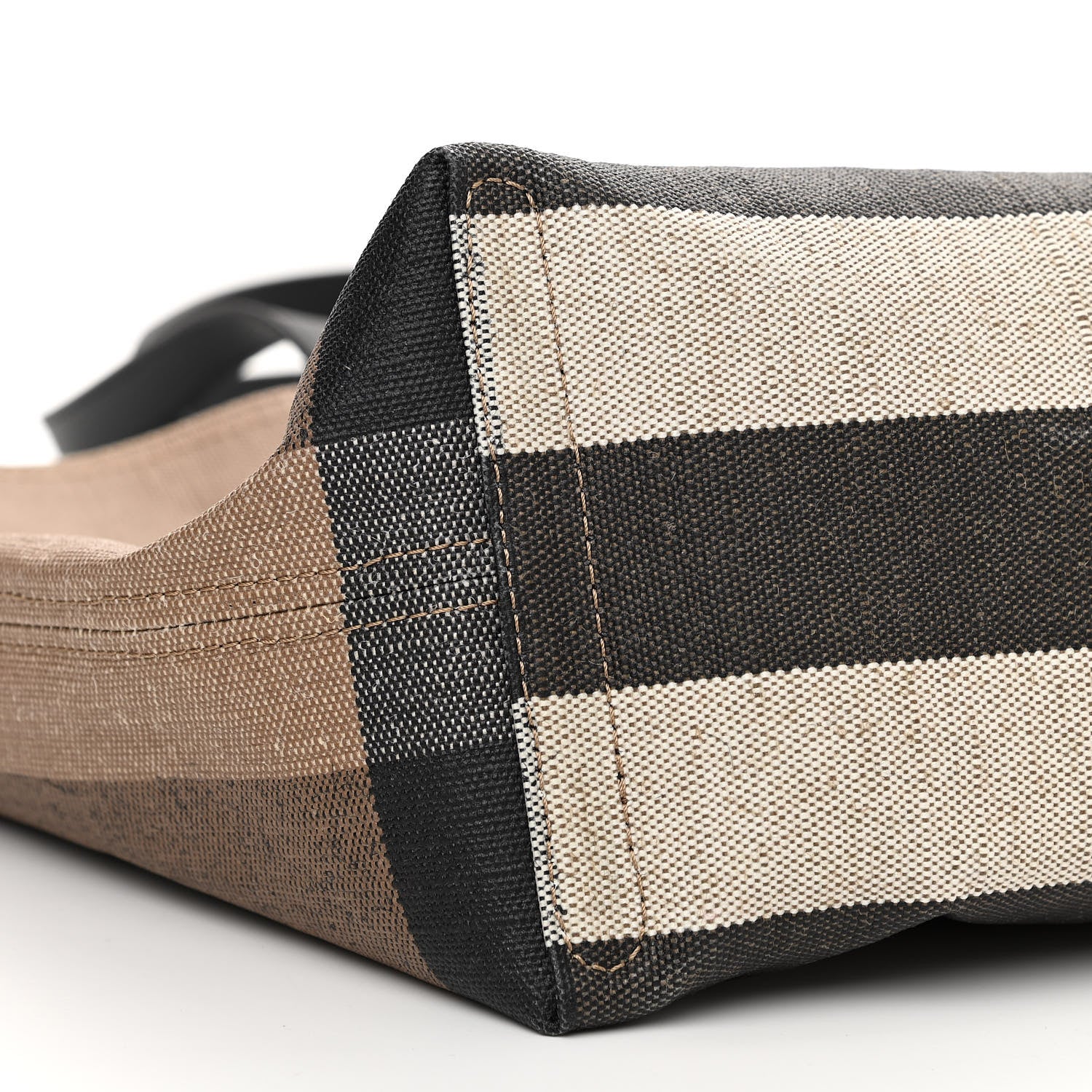 Burberry Coated Canvas Mega Check Medium Doodle Tote Black 8 of 11