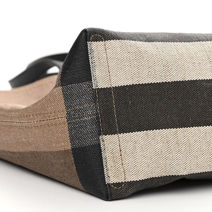 Burberry Coated Canvas Mega Check Medium Doodle Tote Black 8 of 11