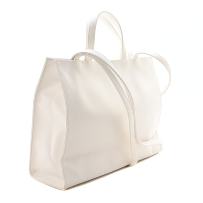 Telfar Vegan Leather Medium Shopping Bag White 3 of 10