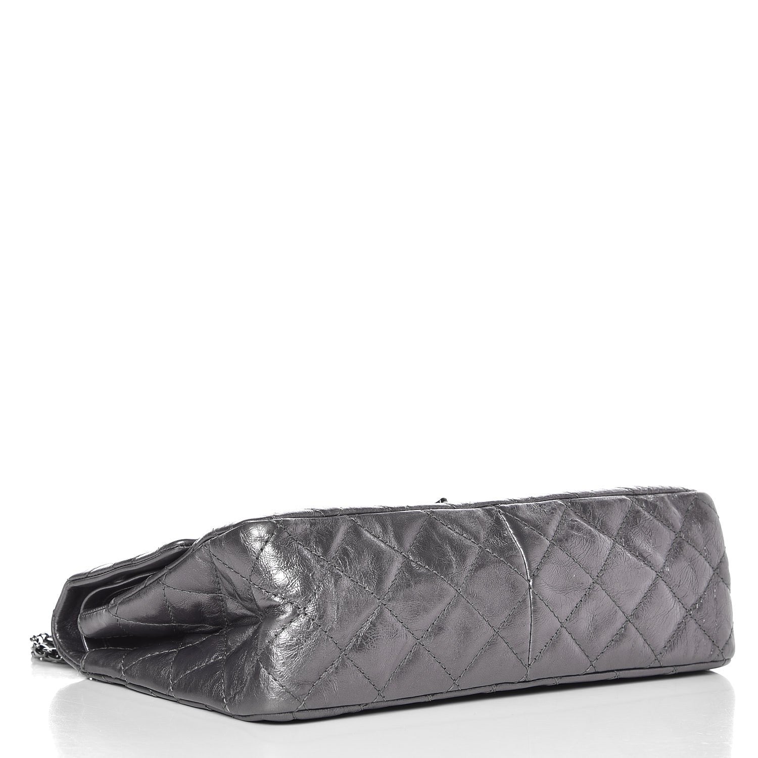 Chanel Metallic Aged Calfskin Quilted 2.55 Reissue 226 Flap Dark Silver 4 of 10