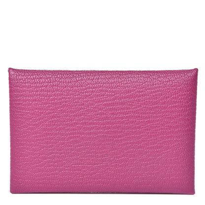 Hermes Chevre Mysore Calvi Card Case Rose Pourpre 1 of 8
