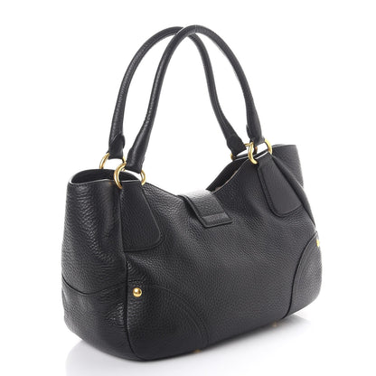 Prada Vitello Daino Buckle Tote Nero Black 3 of 8