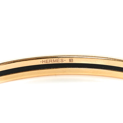 Hermes Enamel Printed Extra Narrow Uni Bracelet 70 Black 4 of 6
