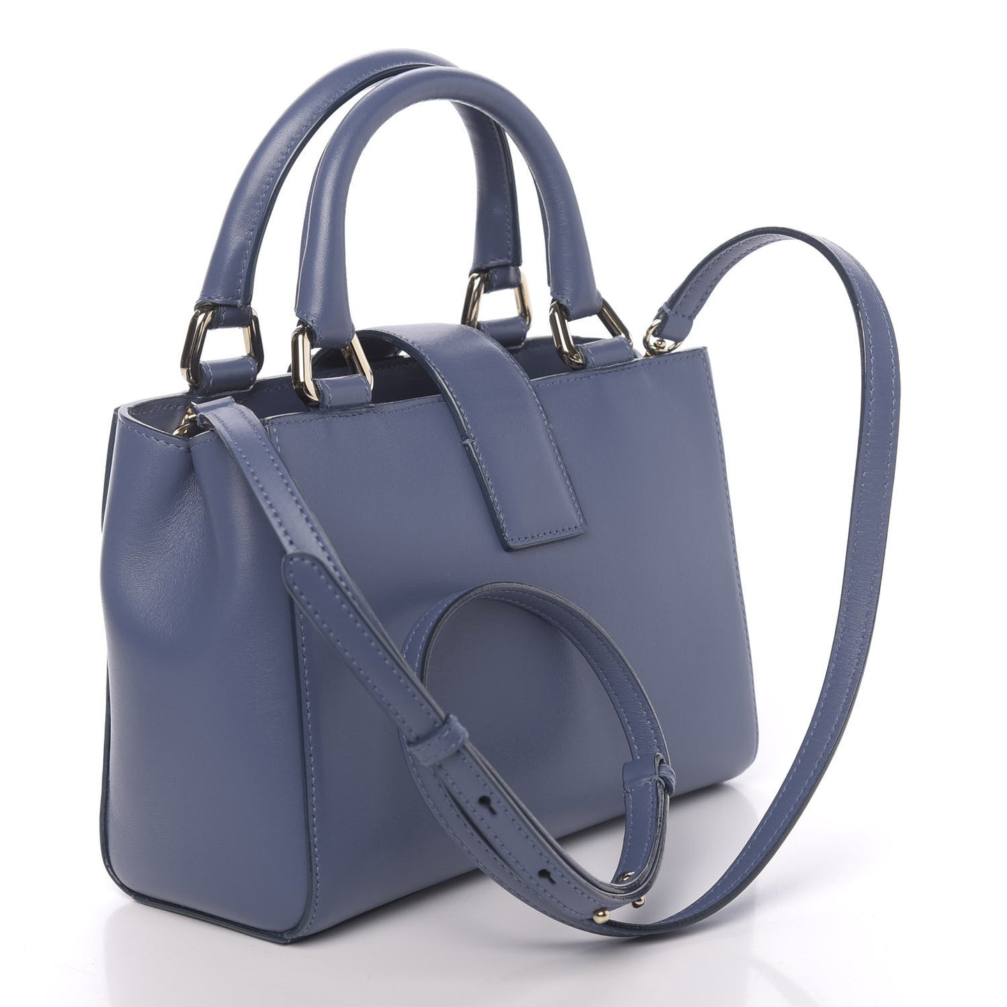 Calfskin Small Lockett Tote Jeans