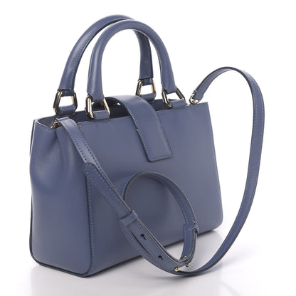 Jimmy Choo Calfskin Small Lockett Tote Jeans 4 of 10